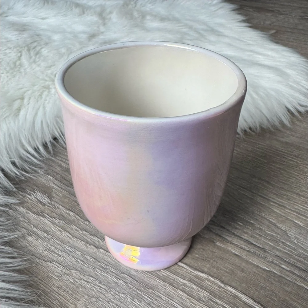 🎀 TARGET Coquette Ceramic Purple Bow Makeup Brush Holder Plant Pot